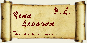 Mina Lipovan vizit kartica